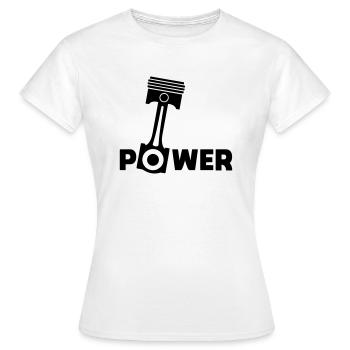 Piston power engine piston force - Women's T-Shirt - white - Front - AI Model Female 172 dark (172cm)