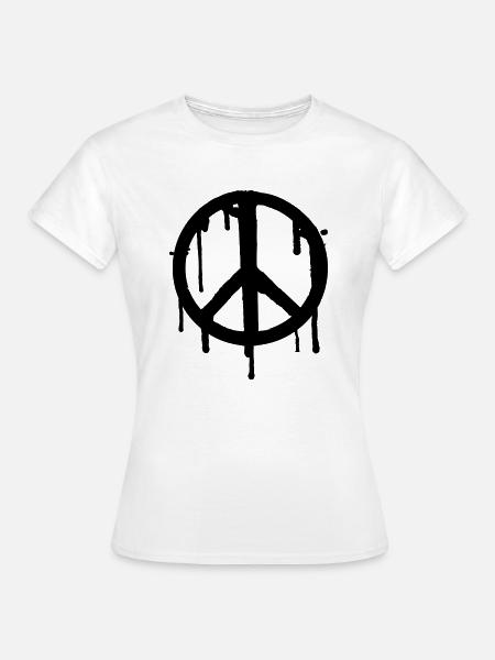Dripping Peace - Frauen T-Shirt - Weiß