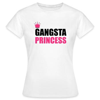 Gangsta Princess - Frauen T-Shirt - Weiß - Vorne - AI Model Female 172 dark (172cm)