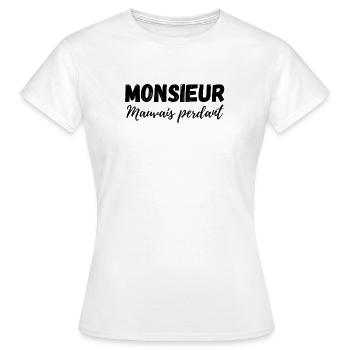 Mister bad loser games videos game - Women's T-Shirt - white - Front - AI Model Female 172 dark (172cm)
