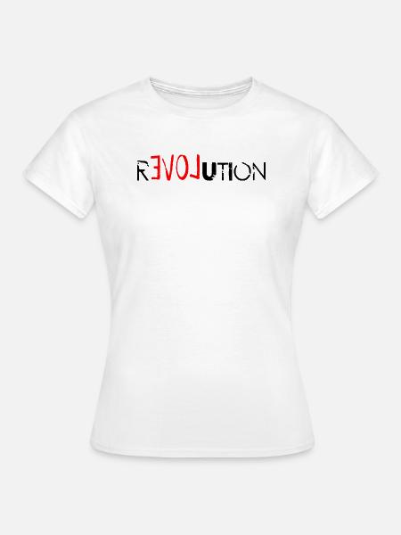 REVOLUTION with LOVE - Dame-T-shirt - hvid