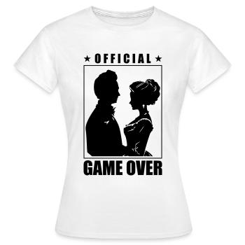 Hochzeitspaar Game Over Brautpaar Jga - Frauen T-Shirt - Weiß - Vorne - AI Model Female 172 dark (172cm)