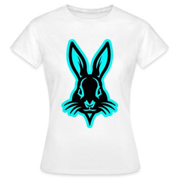 Lapin, Lapin De Pâques, Tête Pâques - T-shirt Femme - blanc - Devant - AI Model Female 172 dark (172cm)