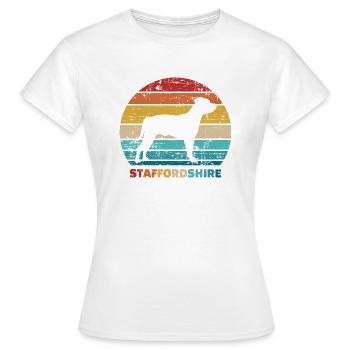 Staffordshire - Frauen T-Shirt - Weiß - Vorne - AI Model Female 172 dark (172cm)