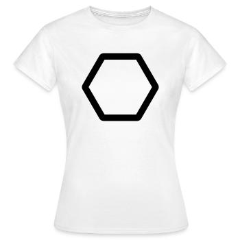 Hexagone - T-shirt Femme - blanc - Devant - AI Model Female 172 dark (172cm)