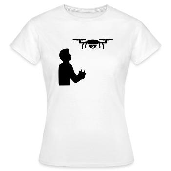 Drohne - Frauen T-Shirt - Weiß - Vorne - AI Model Female 172 dark (172cm)