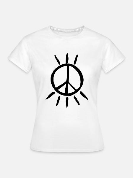 Peacezeichen peace - Frauen T-Shirt - Weiß