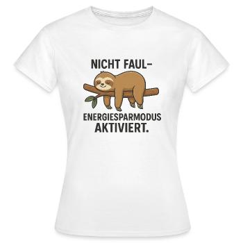 Not lazy - power saving mode - Women's T-Shirt - white - Front - AI Model Female 172 dark (172cm)