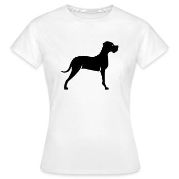 Dogge - Frauen T-Shirt - Weiß - Vorne - AI Model Female 172 dark (172cm)