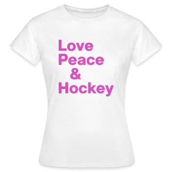 hockey sur gazon hockey sur gazon aime le hockey de paix - T-shirt Femme - blanc - Devant - AI Model Female 172 dark (172cm)