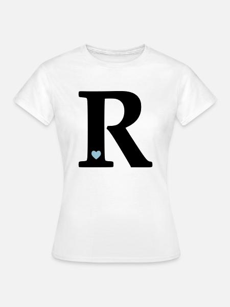 Letter R Initial Letter - Women's T-Shirt - white