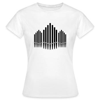 Orgue - T-shirt Femme - blanc - Devant - AI Model Female 172 dark (172cm)