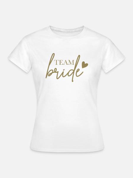 Team bride mit herzchen - Frauen T-Shirt - Weiß