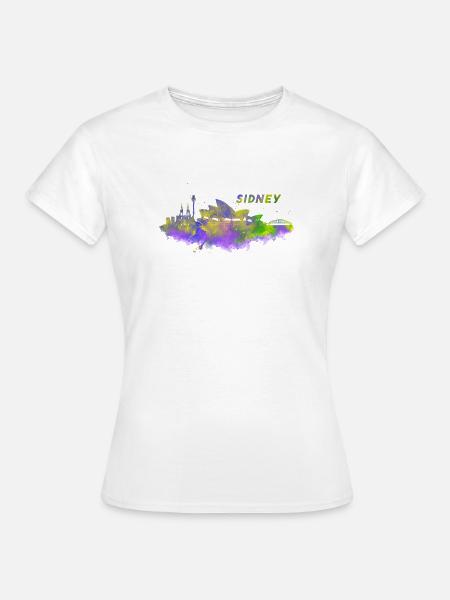 Skyline Sidney in Australien - Frauen T-Shirt - Weiß
