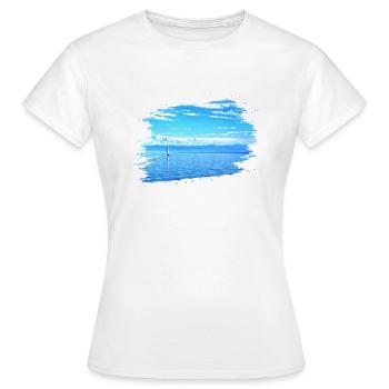 Voilier sur le lac de Constance - T-shirt Femme - blanc - Devant - AI Model Female 172 dark (172cm)