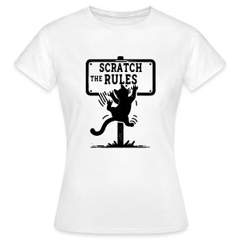 Scratch the Rules - Women's T-Shirt - white - Front - AI Model Female 172 dark (172cm)
