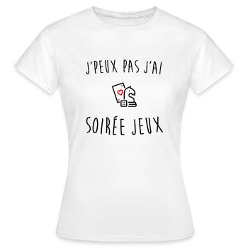 Ich kann ich abends Spiele nicht haben - Frauen T-Shirt - Weiß - Vorne - AI Model Female 172 dark (172cm)