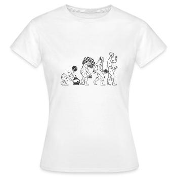 Musique évolution - T-shirt Femme - blanc - Devant - AI Model Female 172 dark (172cm)