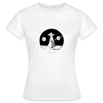 Universum - Frauen T-Shirt - Weiß - Vorne - AI Model Female 172 dark (172cm)