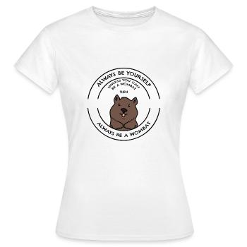 Wombat - Frauen T-Shirt - Weiß - Vorne - AI Model Female 172 dark (172cm)