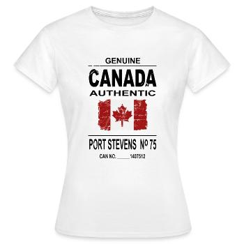 Kanada - Maple Leaf - Canada - T-shirt Femme - blanc - Devant - AI Model Female 172 dark (172cm)