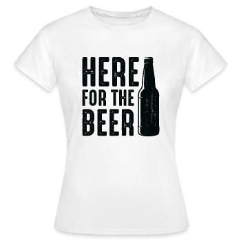 Ici pour la bière - T-shirt Femme - blanc - Devant - AI Model Female 172 dark (172cm)