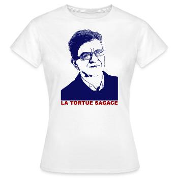 Mélenchon - T-shirt Femme - blanc - Devant - AI Model Female 172 dark (172cm)