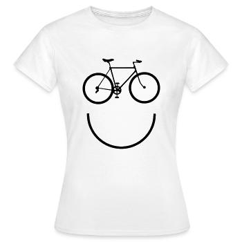 Cyclist Smiley - Frauen T-Shirt - Weiß - Vorne - AI Model Female 172 dark (172cm)