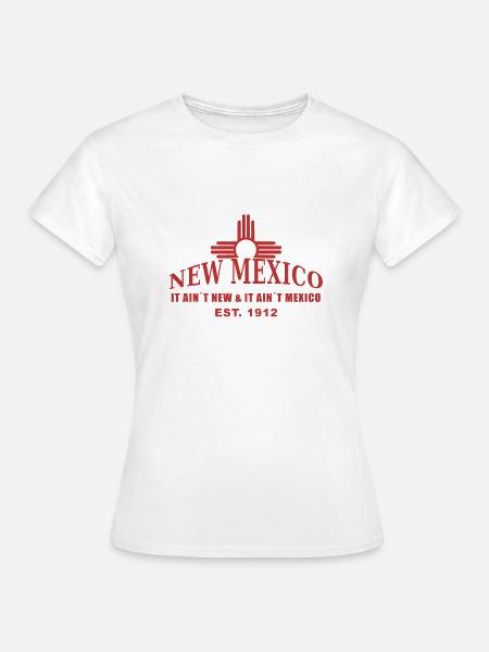 New Mexico mit dem Zia Symbol - Frauen T-Shirt - Weiß