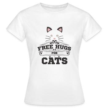 Free hugs for cats - Frauen T-Shirt - Weiß - Vorne - AI Model Female 172 dark (172cm)