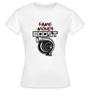 Boost Turbo Cars Tuning - T-shirt Femme - blanc - Devant - AI Model Female 172 dark (172cm)