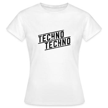 Techno Techno - T-shirt Femme - blanc - Devant - AI Model Female 172 dark (172cm)