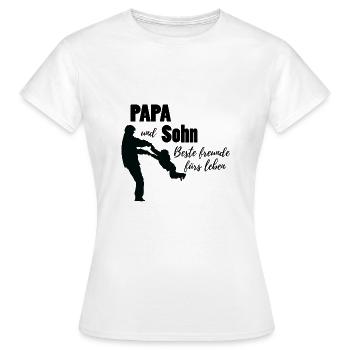 father and son - Women's T-Shirt - white - Front - AI Model Female 172 dark (172cm)