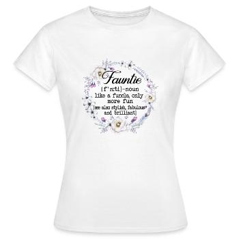 Cadeau de tante d'amant de fleur de tante drôle de tante - T-shirt Femme - blanc - Devant - AI Model Female 172 dark (172cm)