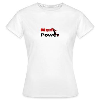 Le pouvoir des hommes - T-shirt Femme - blanc - Devant - AI Model Female 172 dark (172cm)