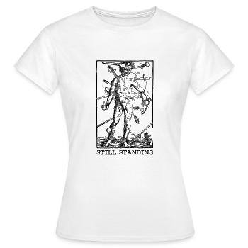 Stehend noch - Frauen T-Shirt - Weiß - Vorne - AI Model Female 172 dark (172cm)