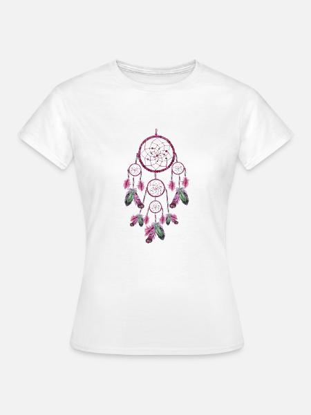 TRAUMFÄNGER NATIVE - Frauen T-Shirt - Weiß