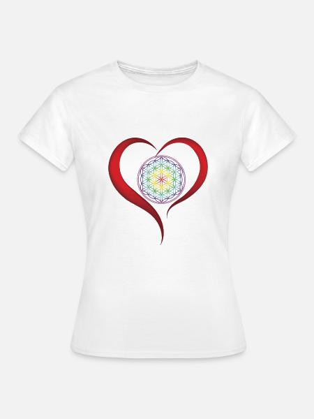 Fleur de vie chakra de méditation spirituelle - T-shirt Femme - blanc