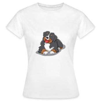 Berner Sennenhund chien doux nez de fourrure chiens - T-shirt Femme - blanc - Devant - AI Model Female 172 dark (172cm)