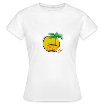 Ibiza - T-shirt Femme - blanc - Devant - AI Model Female 172 dark (172cm)