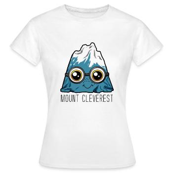 Mount Cleverest Everest Clever Schlau Intelligent - T-shirt Femme - blanc - Devant - AI Model Female 172 dark (172cm)
