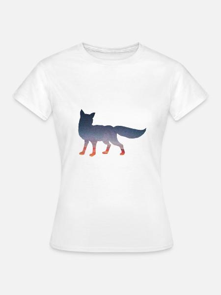 Space Fox - Frauen T-Shirt - Weiß