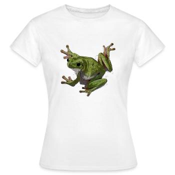Weißer Laubfrosch - Frauen T-Shirt - Weiß - Vorne - AI Model Female 172 dark (172cm)