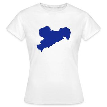 La Saxe - T-shirt Femme - blanc - Devant - AI Model Female 172 dark (172cm)
