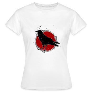 Raven - Crow - Corbeau - Corbeau - T-shirt Femme - blanc - Devant - AI Model Female 172 dark (172cm)