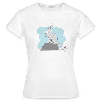 Design illustré avec Viscacha - T-shirt Femme - blanc - Devant - AI Model Female 172 dark (172cm)
