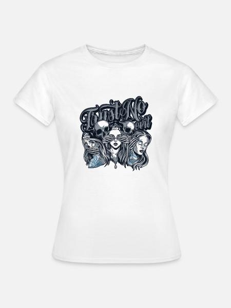 TRUST NO EVIL - Frauen T-Shirt - Weiß