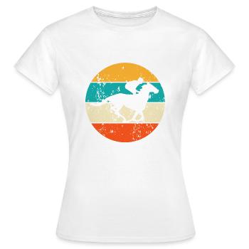 Pferderennen Pferderennsport Rennpferd Rennbahn - Frauen T-Shirt - Weiß - Vorne - AI Model Female 172 dark (172cm)