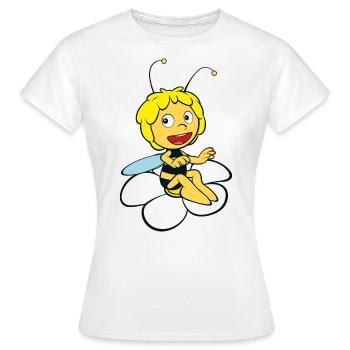 Biene Maja auf Margerite - Frauen T-Shirt - Weiß - Vorne - AI Model Female 172 dark (172cm)