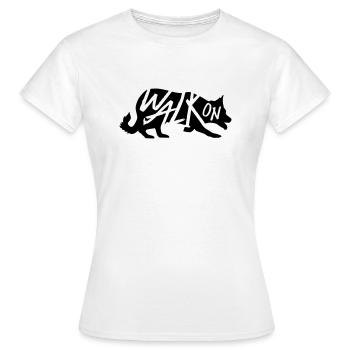 Walk On - T-shirt Femme - blanc - Devant - AI Model Female 172 dark (172cm)
